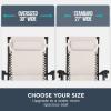 imageBest Choice Products 30 Wide Folding Zero Gravity Outdoor Recliner Patio Lounge Chair wAdjustable Canopy Shade Headrest Side Accessory Tray  MarineIvory