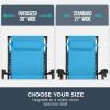imageBest Choice Products 30 Wide Folding Zero Gravity Outdoor Recliner Patio Lounge Chair wAdjustable Canopy Shade Headrest Side Accessory Tray  MarineLight Blue