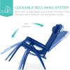 imageBest Choice Products 30 Wide Folding Zero Gravity Outdoor Recliner Patio Lounge Chair wAdjustable Canopy Shade Headrest Side Accessory Tray  MarineMarine