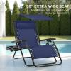 imageBest Choice Products 30 Wide Folding Zero Gravity Outdoor Recliner Patio Lounge Chair wAdjustable Canopy Shade Headrest Side Accessory Tray  MarineNavy Blue