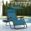 imageBest Choice Products 30 Wide Folding Zero Gravity Outdoor Recliner Patio Lounge Chair wAdjustable Canopy Shade Headrest Side Accessory Tray  MarinePeacock Blue
