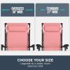 imageBest Choice Products 30 Wide Folding Zero Gravity Outdoor Recliner Patio Lounge Chair wAdjustable Canopy Shade Headrest Side Accessory Tray  MarinePink