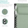imageBest Choice Products 30 Wide Folding Zero Gravity Outdoor Recliner Patio Lounge Chair wAdjustable Canopy Shade Headrest Side Accessory Tray  MarineSage Green