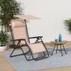 imageBest Choice Products 30 Wide Folding Zero Gravity Outdoor Recliner Patio Lounge Chair wAdjustable Canopy Shade Headrest Side Accessory Tray  MarineSand