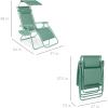 imageBest Choice Products 30 Wide Folding Zero Gravity Outdoor Recliner Patio Lounge Chair wAdjustable Canopy Shade Headrest Side Accessory Tray  MarineSeafoam