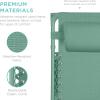 imageBest Choice Products 30 Wide Folding Zero Gravity Outdoor Recliner Patio Lounge Chair wAdjustable Canopy Shade Headrest Side Accessory Tray  MarineSeafoam