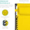 imageBest Choice Products 30 Wide Folding Zero Gravity Outdoor Recliner Patio Lounge Chair wAdjustable Canopy Shade Headrest Side Accessory Tray  MarineSunflower Yellow