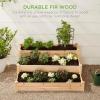 imageBest Choice Products 3Tier Fir Wood Raised Garden Bed Planter Kit for Plants Herbs Vegetables Outdoor Gardening wStackable amp Flat Arrangement Easy Assembly  Acorn BrownNatural