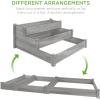 imageBest Choice Products 3Tier Fir Wood Raised Garden Bed Planter Kit for Plants Herbs Vegetables Outdoor Gardening wStackable amp Flat Arrangement Easy Assembly  Acorn BrownGray
