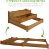 imageBest Choice Products 3Tier Fir Wood Raised Garden Bed Planter Kit for Plants Herbs Vegetables Outdoor Gardening wStackable amp Flat Arrangement Easy Assembly  Acorn BrownAcorn Brown