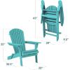 imageBest Choice Products Folding Adirondack Chair Outdoor Wooden Accent Furniture Fire Pit Lounge Chairs for Yard Garden Patio w 350lb Weight Capacity  NaturalDark Turquoise