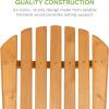 imageBest Choice Products Folding Adirondack Chair Outdoor Wooden Accent Furniture Fire Pit Lounge Chairs for Yard Garden Patio w 350lb Weight Capacity  NaturalNatural