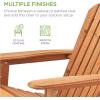 imageBest Choice Products Folding Adirondack Chair Outdoor Wooden Accent Furniture Fire Pit Lounge Chairs for Yard Garden Patio w 350lb Weight Capacity  NaturalNatural