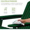 imageBest Choice Products Folding Adirondack Chair Outdoor Wooden Accent Furniture Fire Pit Lounge Chairs for Yard Garden Patio w 350lb Weight Capacity  NaturalYard Green
