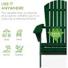 imageBest Choice Products Folding Adirondack Chair Outdoor Wooden Accent Furniture Fire Pit Lounge Chairs for Yard Garden Patio w 350lb Weight Capacity  NaturalYard Green