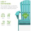 imageBest Choice Products Folding Adirondack Chair Outdoor Wooden Accent Furniture Fire Pit Lounge Chairs for Yard Garden Patio w 350lb Weight Capacity  NaturalDark Turquoise