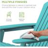imageBest Choice Products Folding Adirondack Chair Outdoor Wooden Accent Furniture Fire Pit Lounge Chairs for Yard Garden Patio w 350lb Weight Capacity  NaturalDark Turquoise