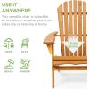 imageBest Choice Products Folding Adirondack Chair Outdoor Wooden Accent Furniture Fire Pit Lounge Chairs for Yard Garden Patio w 350lb Weight Capacity  NaturalNatural