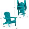 imageBest Choice Products Folding Adirondack Chair Outdoor Wooden Accent Furniture Fire Pit Lounge Chairs for Yard Garden Patio w 350lb Weight Capacity  NaturalPeacock Blue