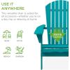 imageBest Choice Products Folding Adirondack Chair Outdoor Wooden Accent Furniture Fire Pit Lounge Chairs for Yard Garden Patio w 350lb Weight Capacity  NaturalPeacock Blue