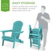 imageBest Choice Products Folding Adirondack Chair Outdoor Wooden Accent Furniture Fire Pit Lounge Chairs for Yard Garden Patio w 350lb Weight Capacity  NaturalDark Turquoise