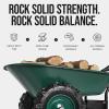 imageBest Choice Products Heavy Duty DualWheel Wheelbarrow Garden Cart  500 lb Capacity ExtraLarge Wheels Builtin Stand for Yard Garden amp Landscaping  GreenGreen