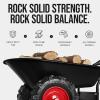 imageBest Choice Products Heavy Duty DualWheel Wheelbarrow Garden Cart  500 lb Capacity ExtraLarge Wheels Builtin Stand for Yard Garden amp Landscaping  GreenBlack