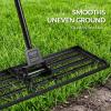 imageBest Choice Products Lawn Leveling Rake 30 x 10 Heavy Duty Ground Plate 78 Extra Long Handle Levels Soil or Dirt Ground Surfaces Easily