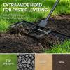 imageBest Choice Products Lawn Leveling Rake 30 x 10 Heavy Duty Ground Plate 78 Extra Long Handle Levels Soil or Dirt Ground Surfaces Easily