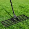 imageBest Choice Products Lawn Leveling Rake 30 x 10 Heavy Duty Ground Plate 78 Extra Long Handle Levels Soil or Dirt Ground Surfaces Easily