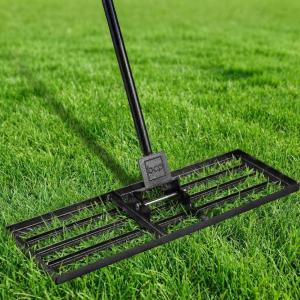 imageBest Choice Products Lawn Leveling Rake 30 x 10 Heavy Duty Ground Plate 78 Extra Long Handle Levels Soil or Dirt Ground Surfaces Easily