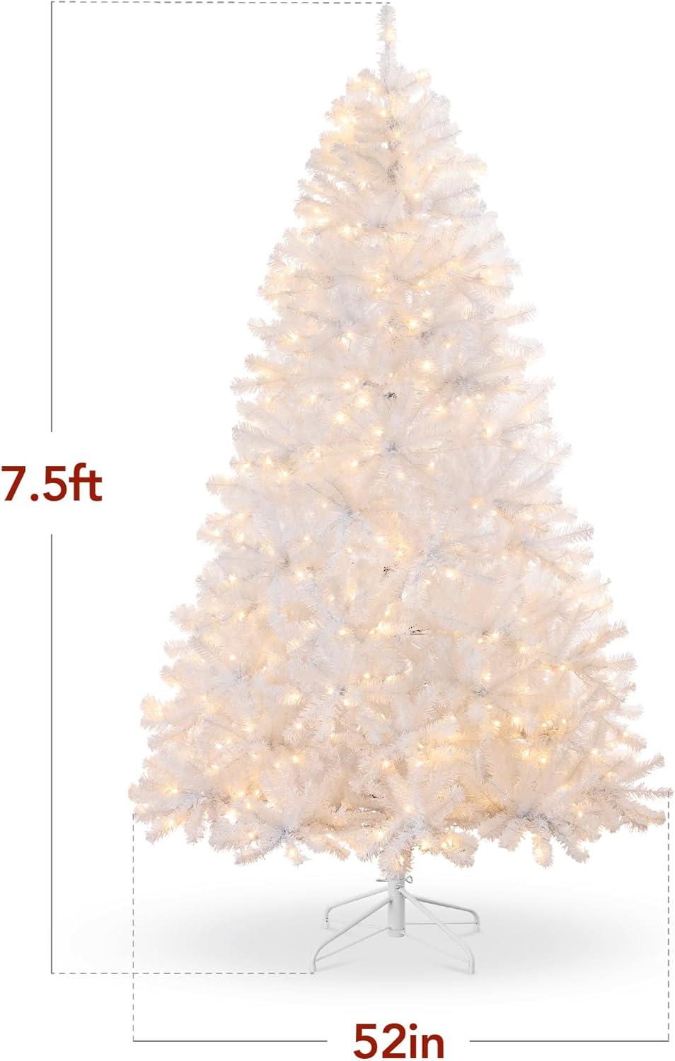 imageBest Choice Products 9ft Prelit Tinsel Christmas Tree Artificial Seasonal Holiday Decoration w 2097 Branch Tips Stand  PinkWhite