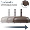 imageBest Choice Products 123lb Capacity Fillable Mobile Umbrella Base Heavy Duty Market Stand for Patio Deck Poolside Easy to move w 4 wheels  Dome Square BrownBrown