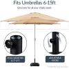 imageBest Choice Products 123lb Capacity Fillable Mobile Umbrella Base Heavy Duty Market Stand for Patio Deck Poolside Easy to move w 4 wheels  Dome Square BrownBlack