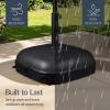 imageBest Choice Products 123lb Capacity Fillable Mobile Umbrella Base Heavy Duty Market Stand for Patio Deck Poolside Easy to move w 4 wheels  Dome Square BrownBlack