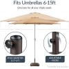 imageBest Choice Products 123lb Capacity Fillable Mobile Umbrella Base Heavy Duty Market Stand for Patio Deck Poolside Easy to move w 4 wheels  Dome Square BrownBrown