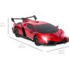 imageBest Choice Products 124 Officially Licensed RC Lamborghini Veneno Sport Racing Car w 27MHz Remote Control Head and Taillights Shock Suspension Fine Tune Adjustment  Red