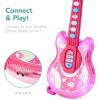 imageBest Choice Products 19in Kids Toy Guitar Pretend Play Musical Instrument Toy for Toddlers wMic Stand 8 Demo Songs Lights amp Sounds  Pink19in
