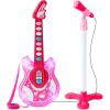 imageBest Choice Products 19in Kids Toy Guitar Pretend Play Musical Instrument Toy for Toddlers wMic Stand 8 Demo Songs Lights amp Sounds  Pink19in