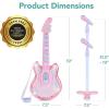 imageBest Choice Products 19in Kids Toy Guitar Pretend Play Musical Instrument Toy for Toddlers wMic Stand 8 Demo Songs Lights amp Sounds  Pink19in