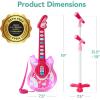 imageBest Choice Products 19in Kids Toy Guitar Pretend Play Musical Instrument Toy for Toddlers wMic Stand 8 Demo Songs Lights amp Sounds  Pink19in