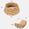 imageBest Choice Products 24in Christmas Tree Collar Woven Hyacinth 3Piece Holiday Rattan Tree Skirt Accessory for Home wCord CutOut  Transparent WhiteNatural  Basket Weave