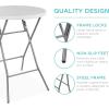 imageBest Choice Products 32in Bar Height Folding Table Round Indoor Outdoor Accessory for Patio Backyard Dining Room Events wThick Table Top Metal Frame Locking Legs 330lb Weight Capacity  White  Bar Height Indoor Outdoor Patio Backyard Dining Room EventsWhite