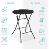 imageBest Choice Products 32in Bar Height Folding Table Round Indoor Outdoor Accessory for Patio Backyard Dining Room Events wThick Table Top Metal Frame Locking Legs 330lb Weight Capacity  White  Bar Height Indoor Outdoor Patio Backyard Dining Room EventsBlack