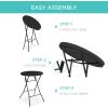 imageBest Choice Products 32in Bar Height Folding Table Round Indoor Outdoor Accessory for Patio Backyard Dining Room Events wThick Table Top Metal Frame Locking Legs 330lb Weight Capacity  White  Bar Height Indoor Outdoor Patio Backyard Dining Room EventsBlack