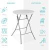 imageBest Choice Products 32in Bar Height Folding Table Round Indoor Outdoor Accessory for Patio Backyard Dining Room Events wThick Table Top Metal Frame Locking Legs 330lb Weight Capacity  White  Bar Height Indoor Outdoor Patio Backyard Dining Room EventsWhite