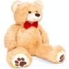 imageBest Choice Products 35in Giant Super Soft Plush Cuddly Teddy Bear Stuffed Animal Toy for Bedroom Kids Playroom wBow Tie Footprints  BrownBrown