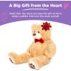 imageBest Choice Products 35in Giant Super Soft Plush Cuddly Teddy Bear Stuffed Animal Toy for Bedroom Kids Playroom wBow Tie Footprints  BrownBrown
