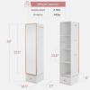 imageBest Choice Products 360 Rotating Storage Mirror wGold Metal Frame Swivel Jewelry Armoire wFullLength Mirror Storage Tower wCube Shelves BuiltIn Jewelry Organizer amp Hooks  Gold