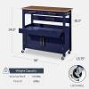 imageBest Choice Products 36in Large Rolling Kitchen Island Cart 2Door Cabinet 2 Drawers PullOut Shelf Power Outlet Hooks amp Swivel Lockable Wheels  Forest GreenMidnight Blue